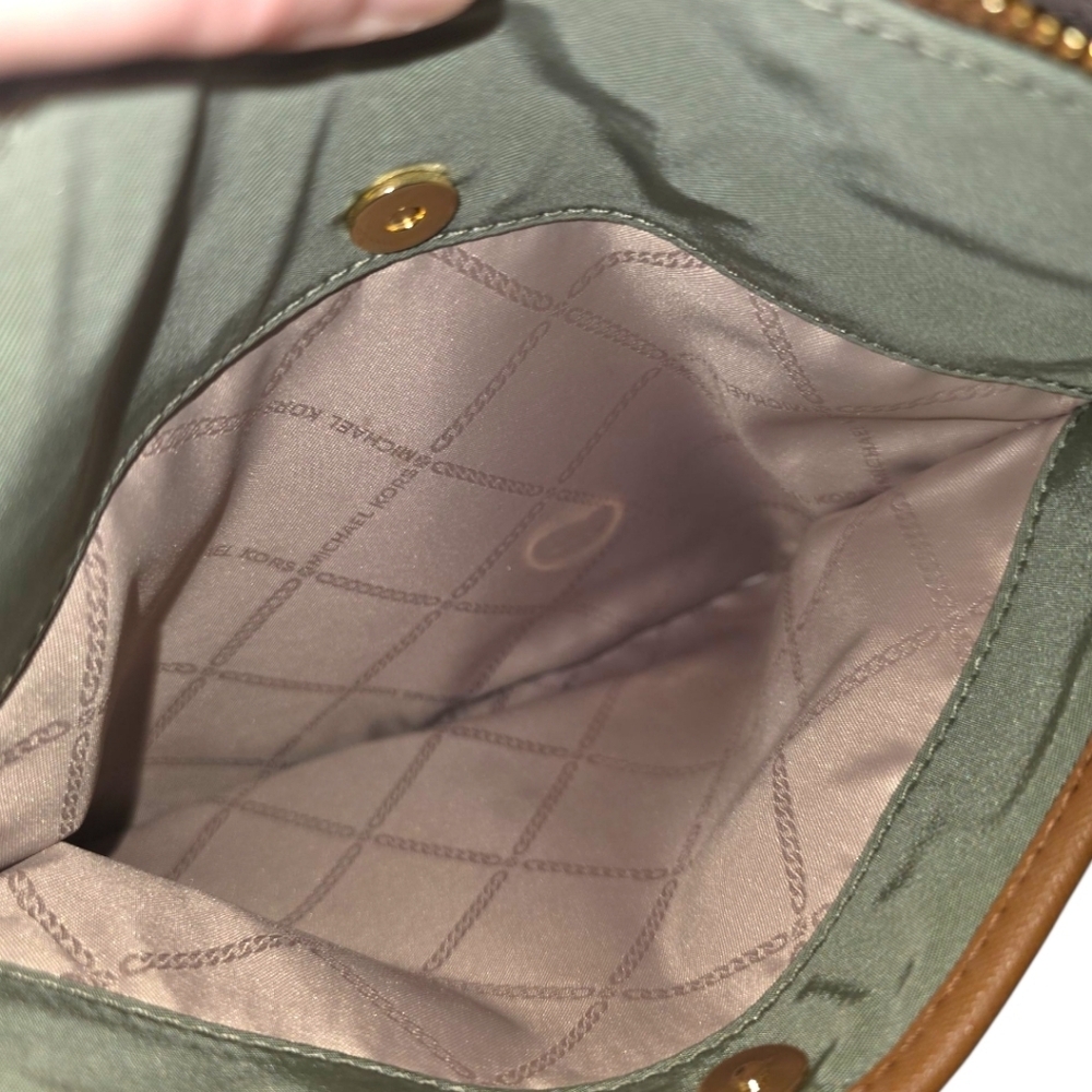 Michael Kors Olive Green Nylon crossbody- Current Collection - Picture 5 of 15